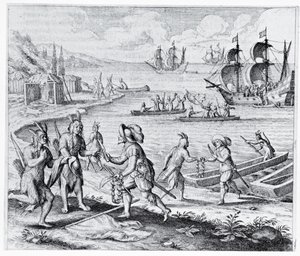 Engelsk handel med indianere fra Vestindien, fra 